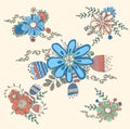 Vintage handdrawn floral