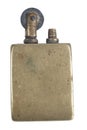 Vintage handmade cigarette lighter isolated on a white Royalty Free Stock Photo