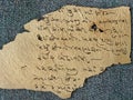 Vintage Handwritten script showing High Angle View Of Old Paper