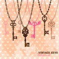 Vintage Hanging Keys Template