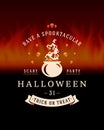 Vintage Happy Halloween Typographic Design Royalty Free Stock Photo