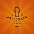 Vintage Happy Halloween Typographic Design Royalty Free Stock Photo