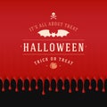 Vintage Happy Halloween Typographic Design Royalty Free Stock Photo