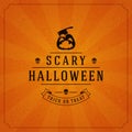 Vintage Happy Halloween Typographic Design Royalty Free Stock Photo