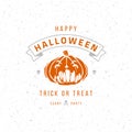 Vintage Happy Halloween Typographic Design Royalty Free Stock Photo