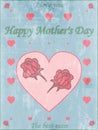 Vintage Happy Mothers's Day Typographical Background