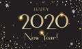 Vintage 2020 happy new year and christmas winter holiday party festival decoration Royalty Free Stock Photo