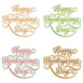 Vintage Happy Thanksgivings day. EPS 10