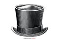 Vintage hat  hand draw engraving style black and white clipart isolated on white background2 Royalty Free Stock Photo