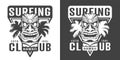 Vintage hawaiian surfing club logotype Royalty Free Stock Photo