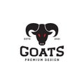 Vintage head goat mount logo symbol icon vector graphic design illustration idea creative Royalty Free Stock Photo