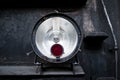 Vintage headlight of old train - spot light Royalty Free Stock Photo