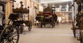 Vintage hearses in interior of Catafalque Museum Royalty Free Stock Photo