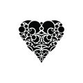 Vintage Heart Design Valentine`s Day. Valentine`s Day background. Vector retro light sign. Heart shape. Love ornament and decorati Royalty Free Stock Photo