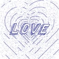 Vintage heart vector illustration as design element. Royalty Free Stock Photo