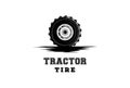 Vintage Heavy Tractor or Mining Vehicle Tire Logo Design