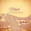 Vintage henna mehndi background