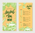 Vintage Herbal Tea Restaurant Menu Template