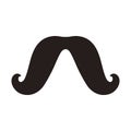 Mustache 08. Gentleman Black Vintage Hipster Icon.