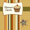 Vintage homemade cupcakes poster