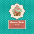 Vintage homemade cupcakes poster