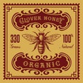 A vintage honey label