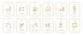 Vintage horoscope cards. Zodiac symbols in vector. Royalty Free Stock Photo