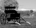 Vintage Horse Buggy in Black and White Royalty Free Stock Photo