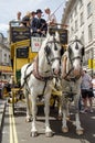 Vintage horse-drawn bus