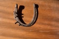 Vintage horse shoe with metal nails, talisman, good luck charm