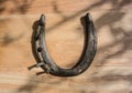 Vintage horse shoe with metal nails, talisman, good luck charm