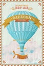 Vintage hot air balloon in the sky vector Royalty Free Stock Photo