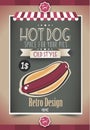 Vintage HOT DOG poster template