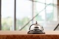 Vintage hotel reception service desk bell Royalty Free Stock Photo