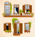 Vintage House Balcony Composition Royalty Free Stock Photo