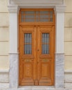 A vintage house entrance door, Plaka Old Neighborhood, Athens Greece Royalty Free Stock Photo