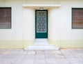 Vintage house entrance door, Plaka Old Neighborhood,  Athens Greece Royalty Free Stock Photo