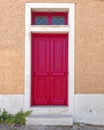 Vintage house red door, Plaka old neighborhood, Athens Greece Royalty Free Stock Photo