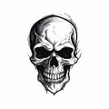 Vintage Human Skull Retro Essence