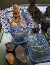 Vintage Hummel Fairy Figure Sitting on Crystals