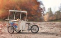 Vintage Ice Cream Cart On Wheels