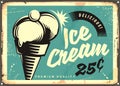 Vintage ice cream vector illustration