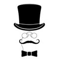 Vintage icon gentleman vector illustration Royalty Free Stock Photo