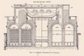 Vintage diagram of a Siemens Regenerative Furnace Royalty Free Stock Photo