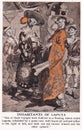 Vintage illustration of Gulliver - Inhabitants of Laputa.