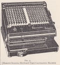 Vintage illustration of a Hamann Selecta Calculating Machine