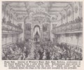 Vintage illustration of the interior of Weston Music Hall, High Holborn.