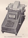 Vintage illustration of a Sundstrand Adding Machine
