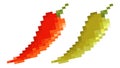 Pixel chilli and jalapeno pepper