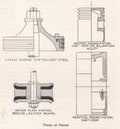 Vintage illustration of Types of Piston